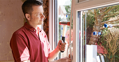 Stock Image of a Guy w/ Hammer